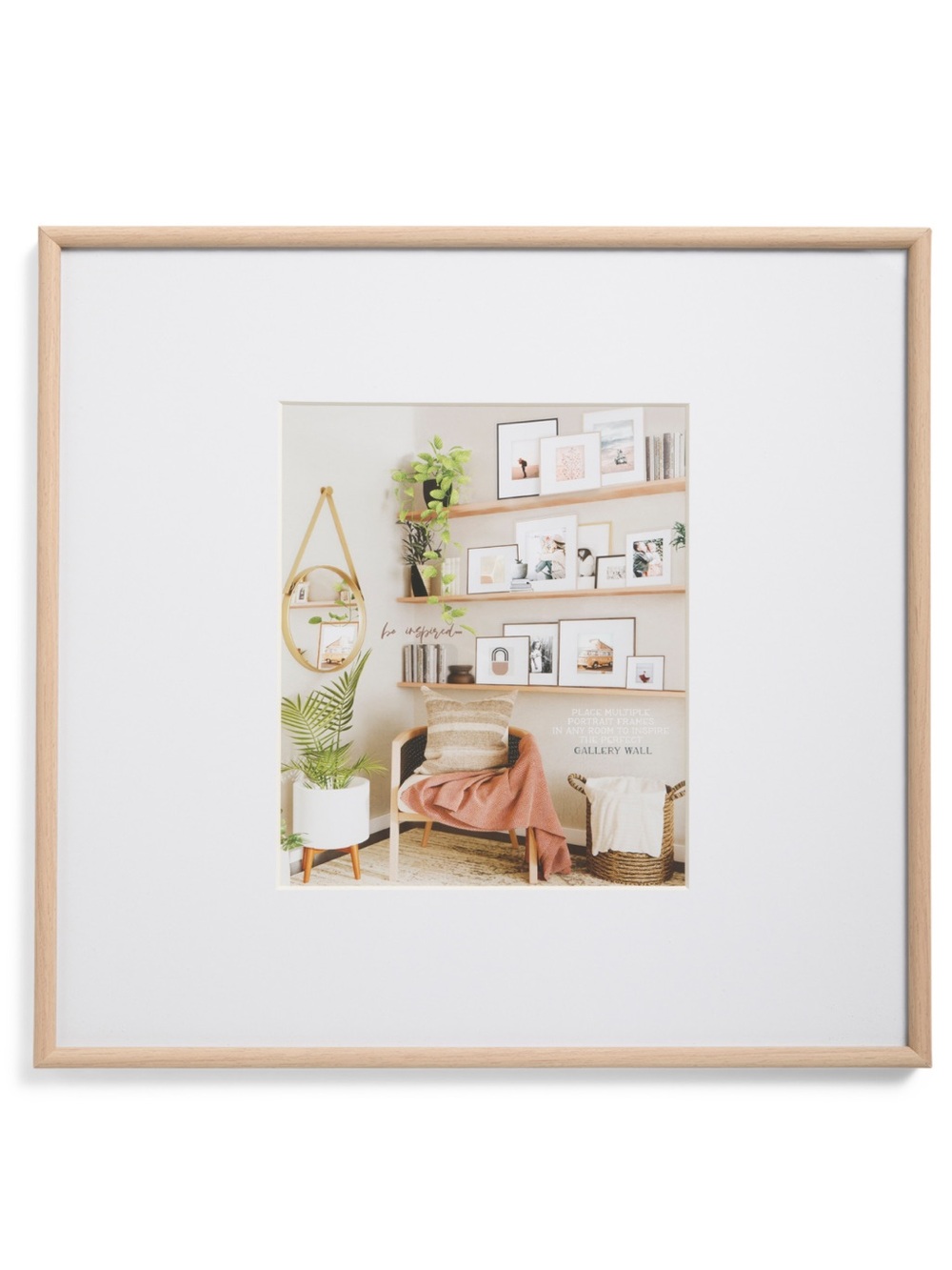 New!🖼️ Exclusive 20"×20" Minimalist Scandinavian Style Light Oak Wood Wall Frame
